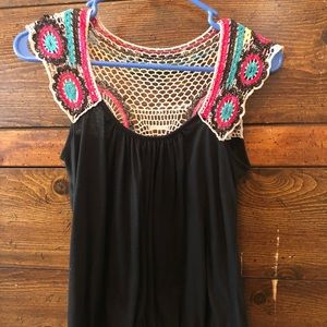Cute tank top with crocheted top half